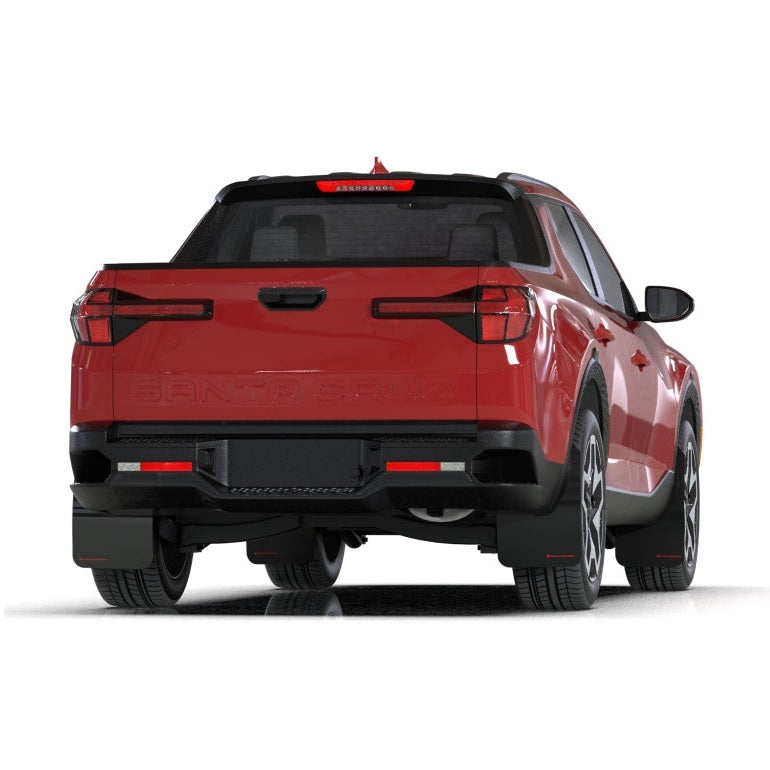 Rally Armor 22-25 Hyundai Santa Cruz Black Mud Flap with Grey Logo – Durable Polyurethane Mud Guards for All Weather Conditions