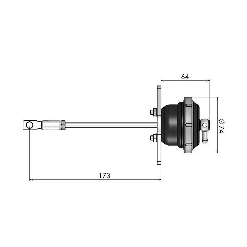 Turbosmart IWG75 Mitsubishi EVO 10 24 PSI Black Internal Wastegate Actuator