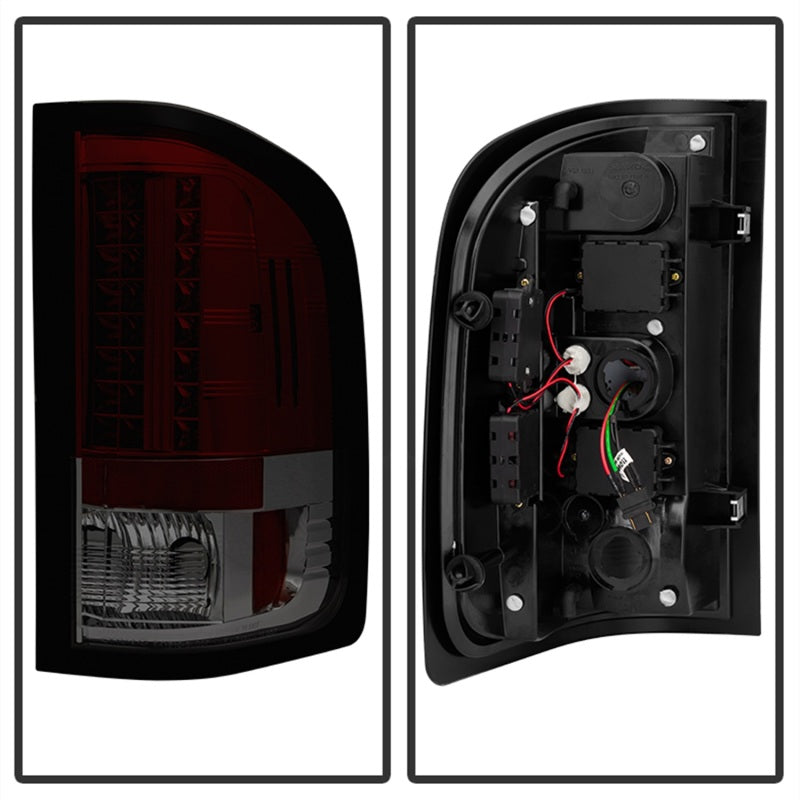 Spyder Chevy Silverado 07-13 LED Tail Lights in Red Smoke - Enhance Your Vehicle's Look