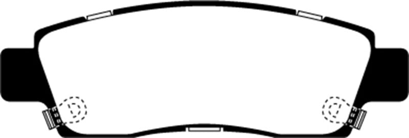 EBC Yellowstuff Rear Brake Pads for 2007 Isuzu Ascender and GMC Envoy * High-Performance Street and Track Use