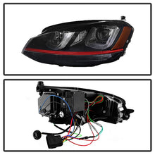 Load image into Gallery viewer, Spyder Volkswagen Golf VII 2014-2016 Projector Headlights with DRL LED and Red Stripe - Black Finish