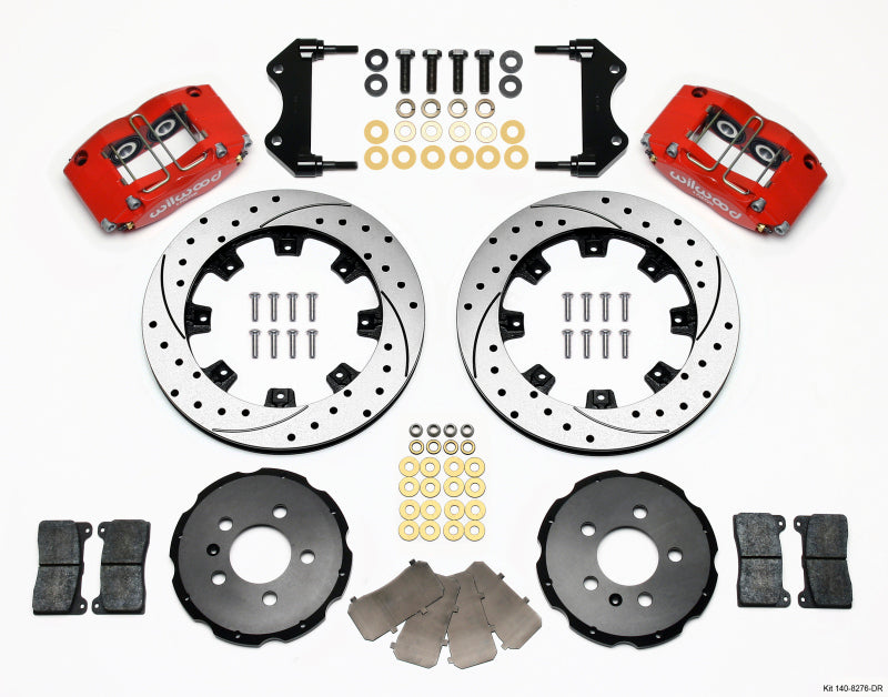Wilwood Dynapro Radial Front Brake Kit for Audi TT and Volkswagen Beetle * 12.19-inch Drilled Red Calipers