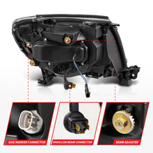 Load image into Gallery viewer, ANZO Full LED Projector Headlights for Toyota Tacoma 2005-2011 – Black with White DRL, Sequential Signal, and Initialization Features