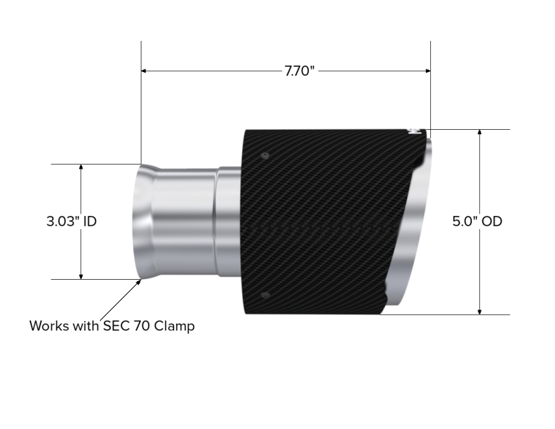 MBRP T5197CF Carbon Fiber Exhaust Tip for Dodge Charger and Durango SRT & Hellcat 5.7L-6.4L