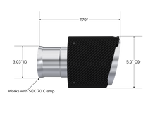 Load image into Gallery viewer, MBRP T5197CF Carbon Fiber Exhaust Tip for Dodge Charger and Durango SRT &amp; Hellcat 5.7L-6.4L
