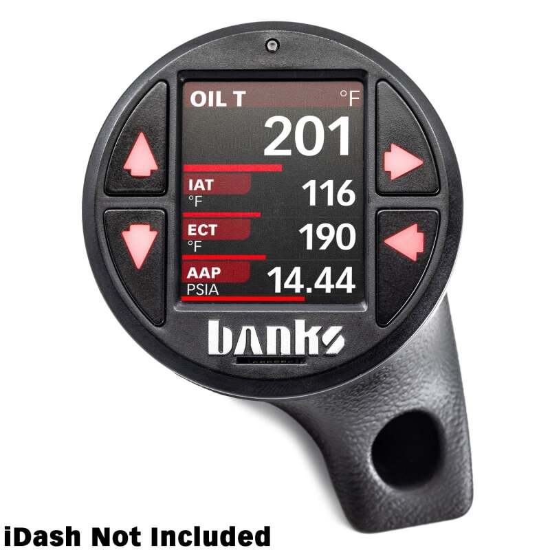 Banks Power iDash Stealth Single Gauge Pod Kit for 2018-2023 Jeep JL and Gladiator