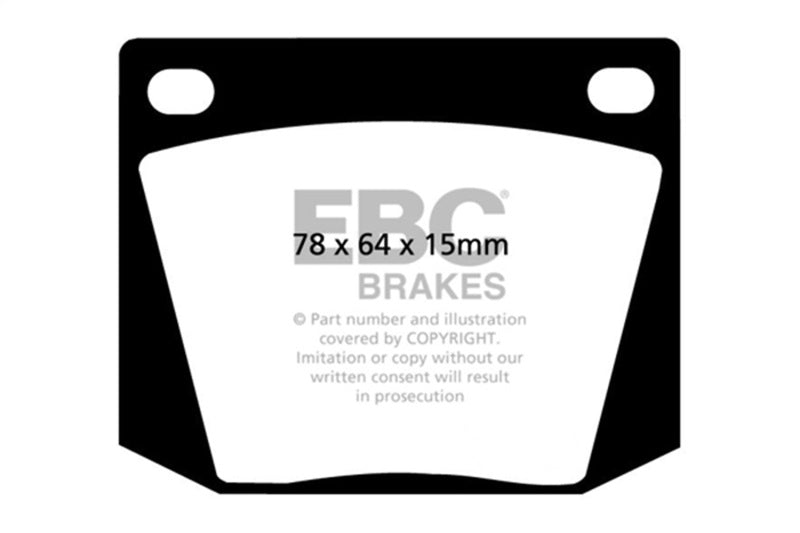 EBC DP4169R Yellowstuff Front Brake Pads for 1963-1969 Shelby Cobra and Marcos GT