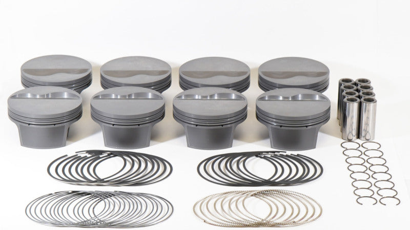 Mahle MS Piston Set for Small Block Ford 333 CID 4.040 in Bore, 3.25 in Stroke, 5.4 in Connecting Rod, .927 in Pin - 8 Piece Set