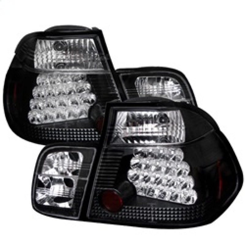 Spyder BMW E46 3-Series 99-01 LED Tail Lights in Black with Stock Bulb Compatibility