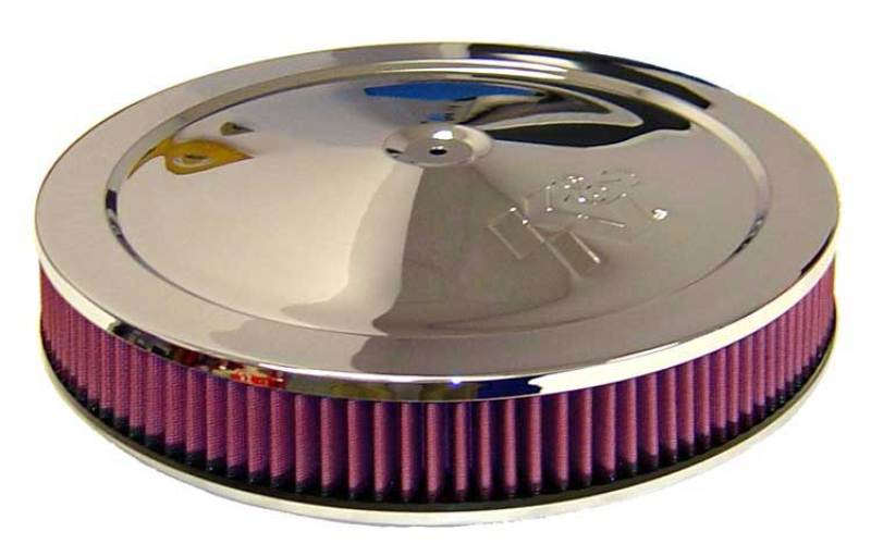 K&N Engineering 14-inch Red Custom Air Cleaner Assembly - 5.125-inch ID x 14-inch OD x 3.87-inch Height