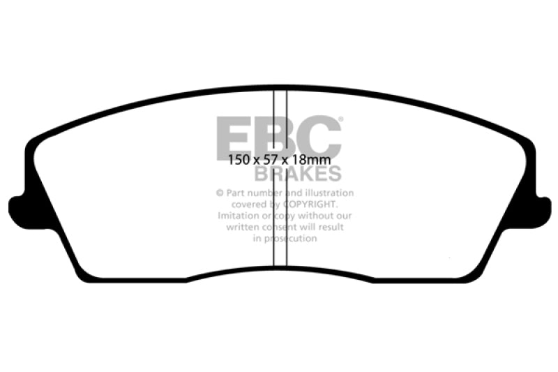 EBC Redstuff Ceramic Low Dust Front Brake Pads for Chrysler 300 & Dodge Magnum (Part No. EBCDP31723C)