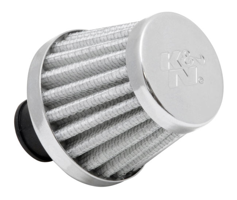 K&N Engineering 62-1600WT Cone-Shaped Crankcase Vent Filter with Chrome Top and Base