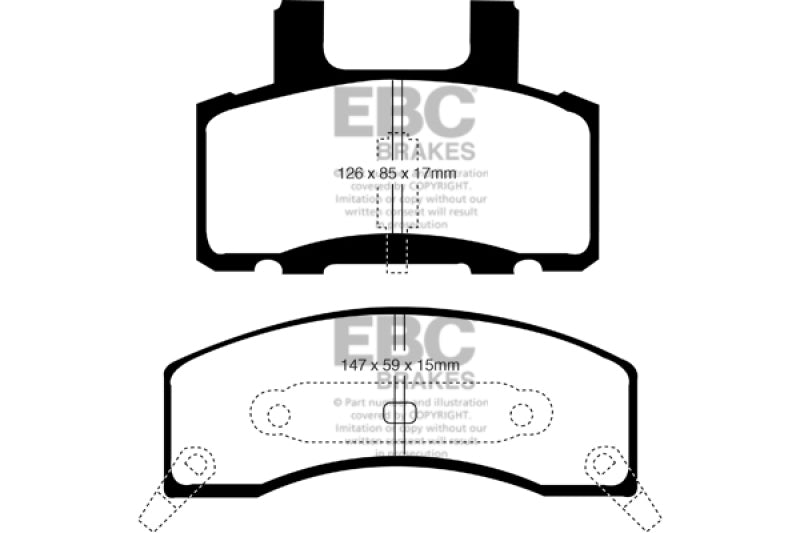 EBC Greenstuff 90-93 Chevrolet C20 Front Brake Pads * Heavy Duty Off-Road Performance