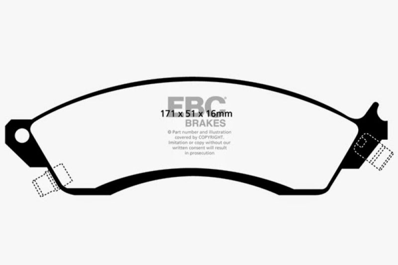 EBC Yellowstuff Front Brake Pads for Chevrolet Corvette and Aston Martin Virage * Part Number ebcDP41131R