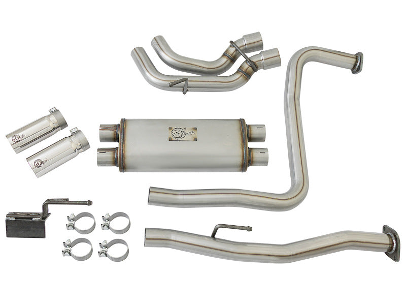 aFe Rebel Series 3-inch Stainless Steel Cat-Back Exhaust System with Polished Tips for 2004-2015 Nissan Titan V8 5.6L