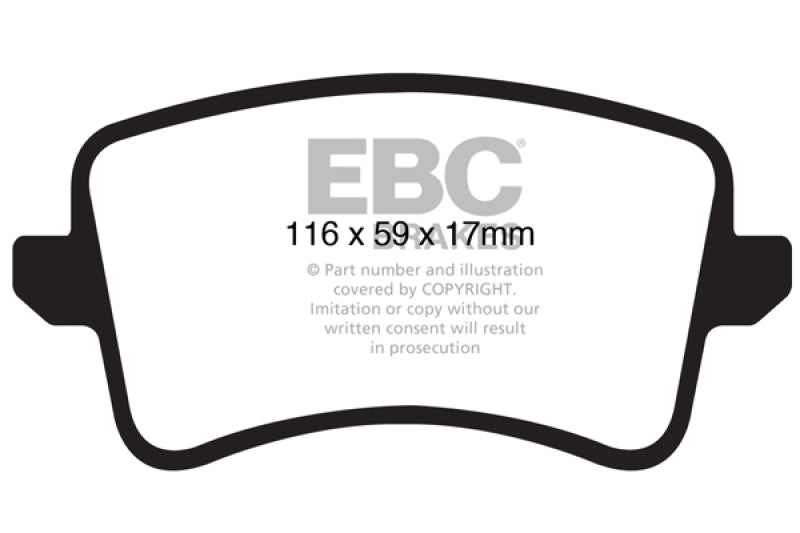 EBC Yellowstuff Rear Brake Pads for 2012-2015 Audi A4 and A5 Quattro - High-Performance Street and Track Use