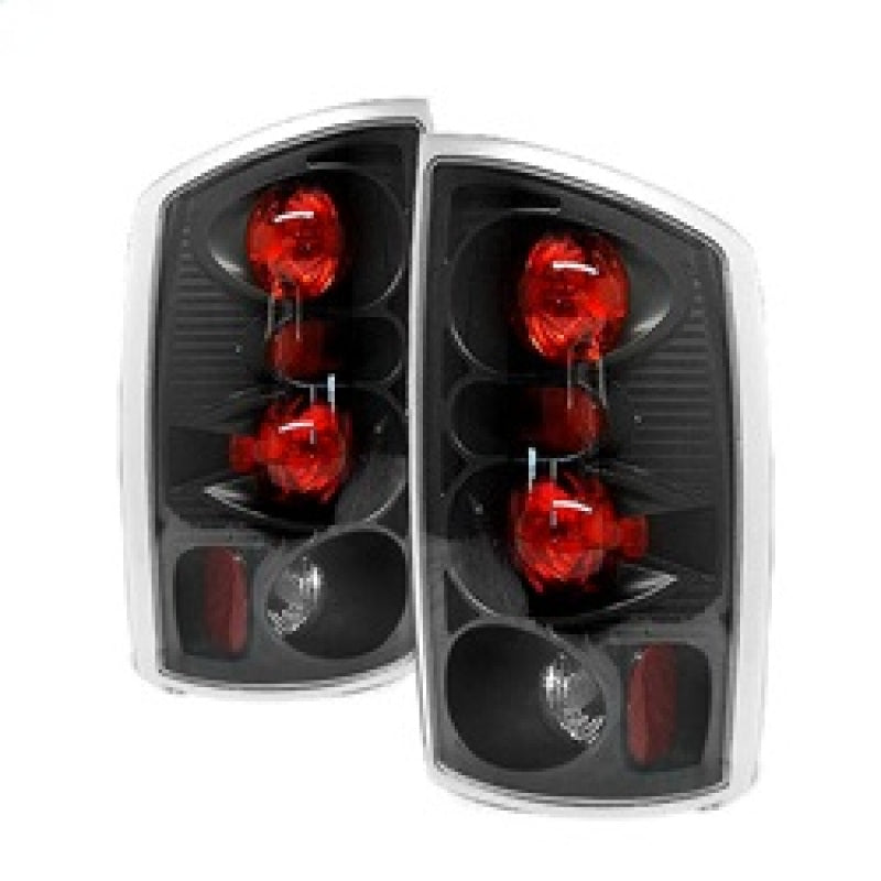 Spyder Euro Style Tail Lights for Dodge Ram 1500 2004-2006 with Black Finish * Part Number ALT-YD-DRAM02-BK
