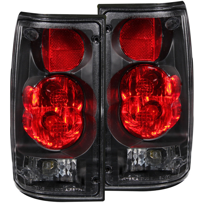 ANZO 1989-1995 Toyota Pickup Tail Light Assembly with Clear Lens and Black Housing – Pair