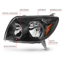 Load image into Gallery viewer, ANZO 2003-2005 Toyota 4Runner Crystal Headlight Set with Clear Lenses and Black Housing