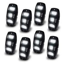 Load image into Gallery viewer, ORACLE Lighting RGB+W Underbody Wheel Well Rock Light Kit - 8 PCS with Bluetooth &amp; Wireless Remote