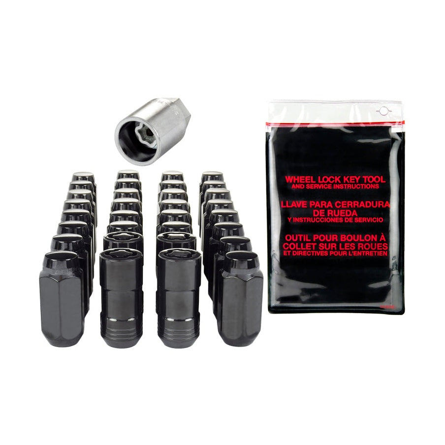 McGard 8 Lug Cone Seat Wheel Lock and Lug Nut Installation Kit – M14 x 1.5 Thread, Black Finish
