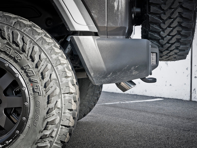 aFe Mach Force-Xp Axle-Back Exhaust System with Polished Tip for Jeep Wrangler JL 2018-2019