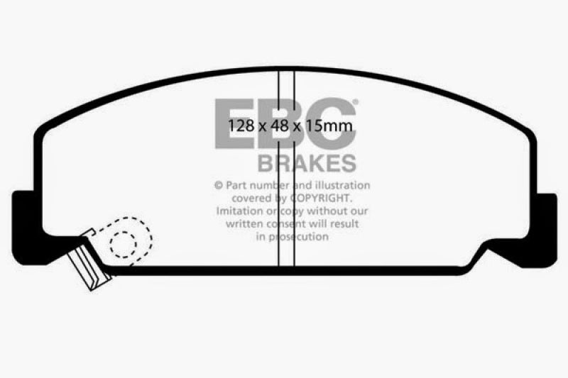 EBC Yellowstuff Front Brake Pads for Honda Civic 1988-1997 | Part Number: EBCDP4911R