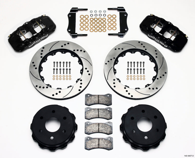 Wilwood AERO4 Rear Truck Brake Kit for 1999-2010 GM 1500 SUVs with 14.25-inch Drilled Rotors