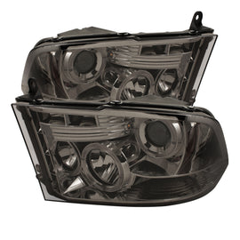 Spyder Dodge Ram 1500 09-14, 10-14 Projector Headlights with Halo LED * Smoke Finish