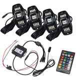ORACLE Lighting RGB+W Underbody Wheel Well Rock Light Kit – 4 Pieces with Bluetooth & Wireless Remote Control