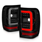 ANZO 01-11 Ford Ranger LED Taillights with Light Bar - Black Housing and Smoke Lens