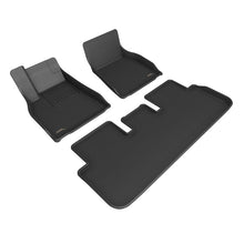 Load image into Gallery viewer, 3D MAXpider KAGU Series All-Weather Floor Mats for Tesla Model S (2021-2024), Black, 3-Piece Set