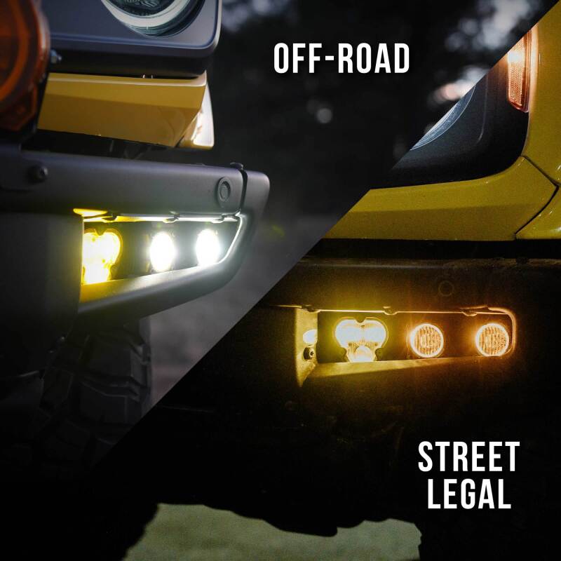 KC HiLiTES FLEX ERA 3 Dual Mode SAE Fog Light Pocket Kit for 2021-2023 Ford Bronco