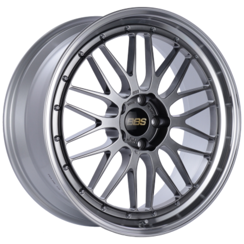 BBS LM 20 x 10.5 Inch Diamond Black Alloy Wheel with Diamond Cut Lip, Part Number BBSLM452DBPK