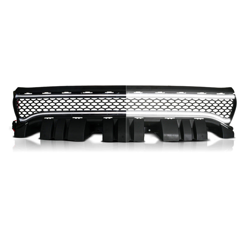 ANZO 15-23 Dodge Charger Black LED Grille with Ignition Initiation & Running Light Bar