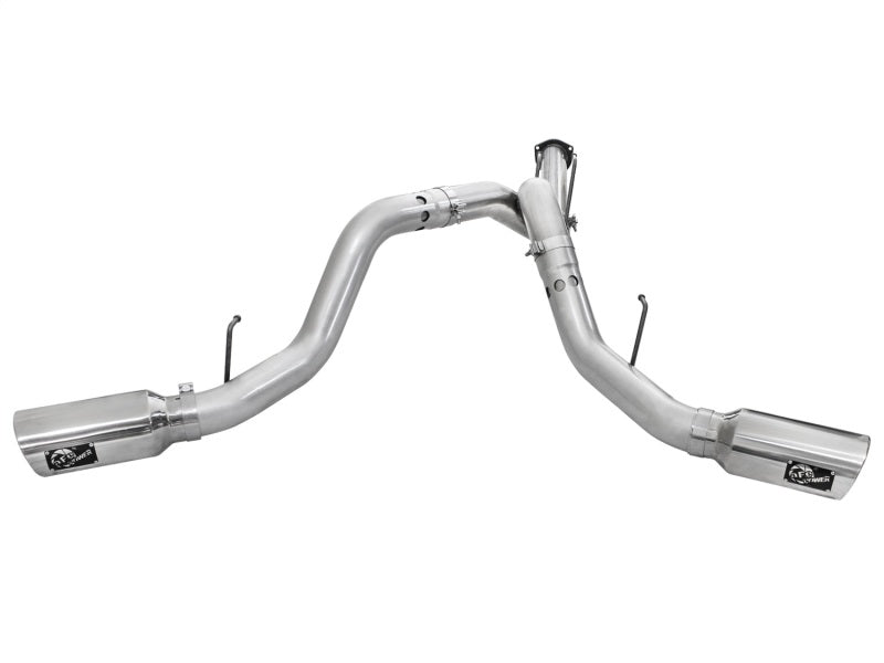aFe Atlas 4-Inch DPF-Back Exhaust System with Polished Tip for 2011-2014 Ford Diesel Trucks V8-6.7L