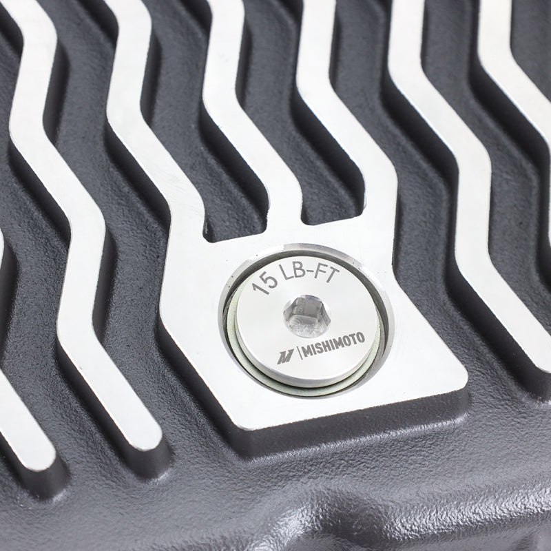Mishimoto Aluminum Transmission Pan for 1989-2010 Ford Powerstroke 7.3L, 6.0L, 6.4L - Cast Aluminum, Gunmetal Gray