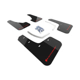 Rally Armor UR Series Mud Flaps for Subaru Ascent – Black with Red Logo, Part Number RALMF49-UR-BLK/RD