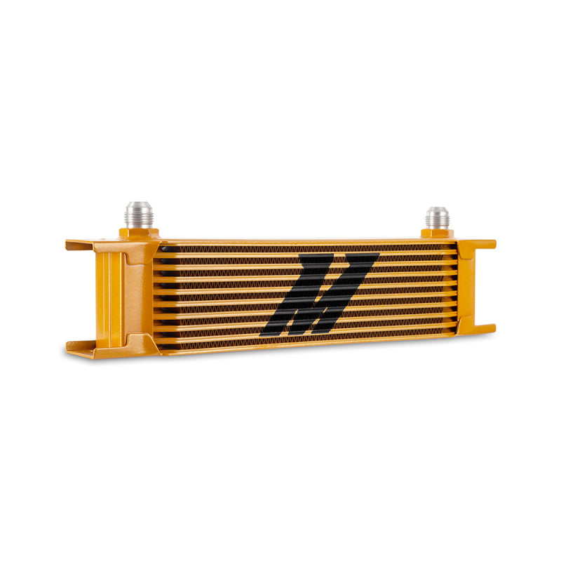 Mishimoto Universal -8AN 10-Row Oil Cooler - Gold