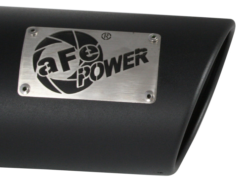 aFe Power Diesel Exhaust Tip Black - 4 in Inlet x 5 in Outlet x 12 in Length, Part Number afe49T40501-B12