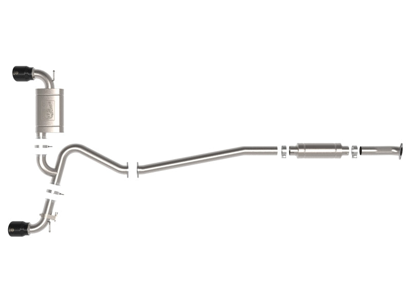 aFe Takeda 3 Inch Stainless Steel Cat-Back Exhaust System with Black Tips for Hyundai Kona N 2022-2023