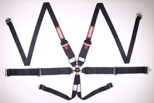 Load image into Gallery viewer, RaceQuip Black SFI CAMLOCK 6-Point PU Lap and HNR Seat Belt, Part RQP747007