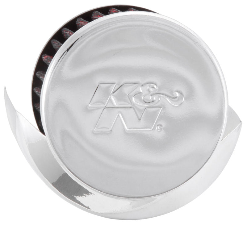 K&N Engineering 62-1513 Crankcase Vent Filter with Chrome Top and Rubber Base