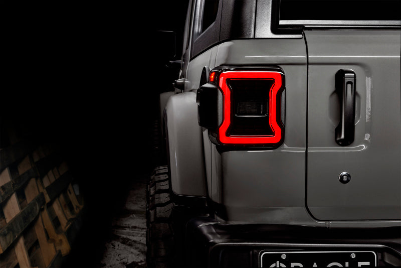 Oracle Lighting Jeep Wrangler JL Black Series LED Tail Lights – Aggressive Blacked-Out Design with Upgraded LEDs