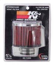 Load image into Gallery viewer, K&amp;N Engineering 62-1390 Crankcase Vent Filter with Chrome-Plated Steel Top and 1.25-Inch Flange