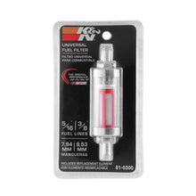 Load image into Gallery viewer, K&amp;N Engineering 81-0300 Universal Replacement Inline Fuel Filter for Non-Fuel Injected Applications