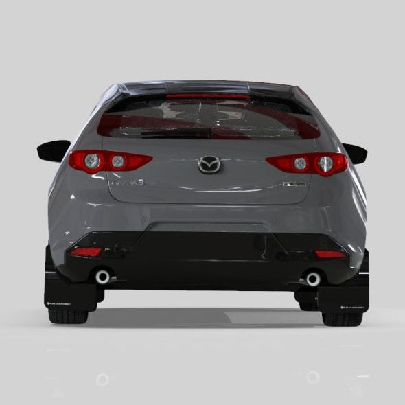 Rally Armor UR Series Mud Flaps for Mazda 3 2019-2022 – Durable Black with Dark Grey Logo