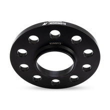 Load image into Gallery viewer, Mishimoto 5x120 Wheel Spacers with 72.6mm Center Bore - 10mm Thickness, M14x1.25 Grade-12.9 Bolts, Black Anodized Finish