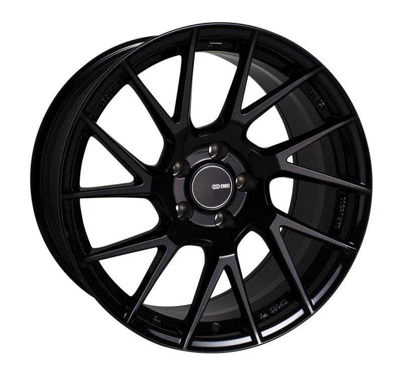 Enkei TM7 18x8.0 Inch Gloss Black Alloy Wheel with 5x114.3 Bolt Pattern and 45mm Offset