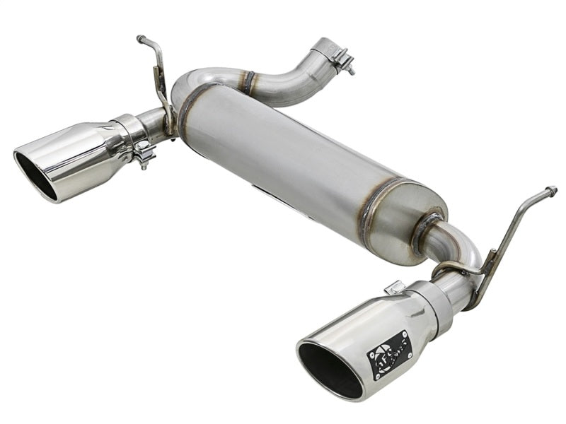 aFe Rebel Series 2.5-inch Dual Stainless Steel Axle-Back Exhaust System for Jeep Wrangler (2007-2018) with V6-3.6L / 3.8L Engine